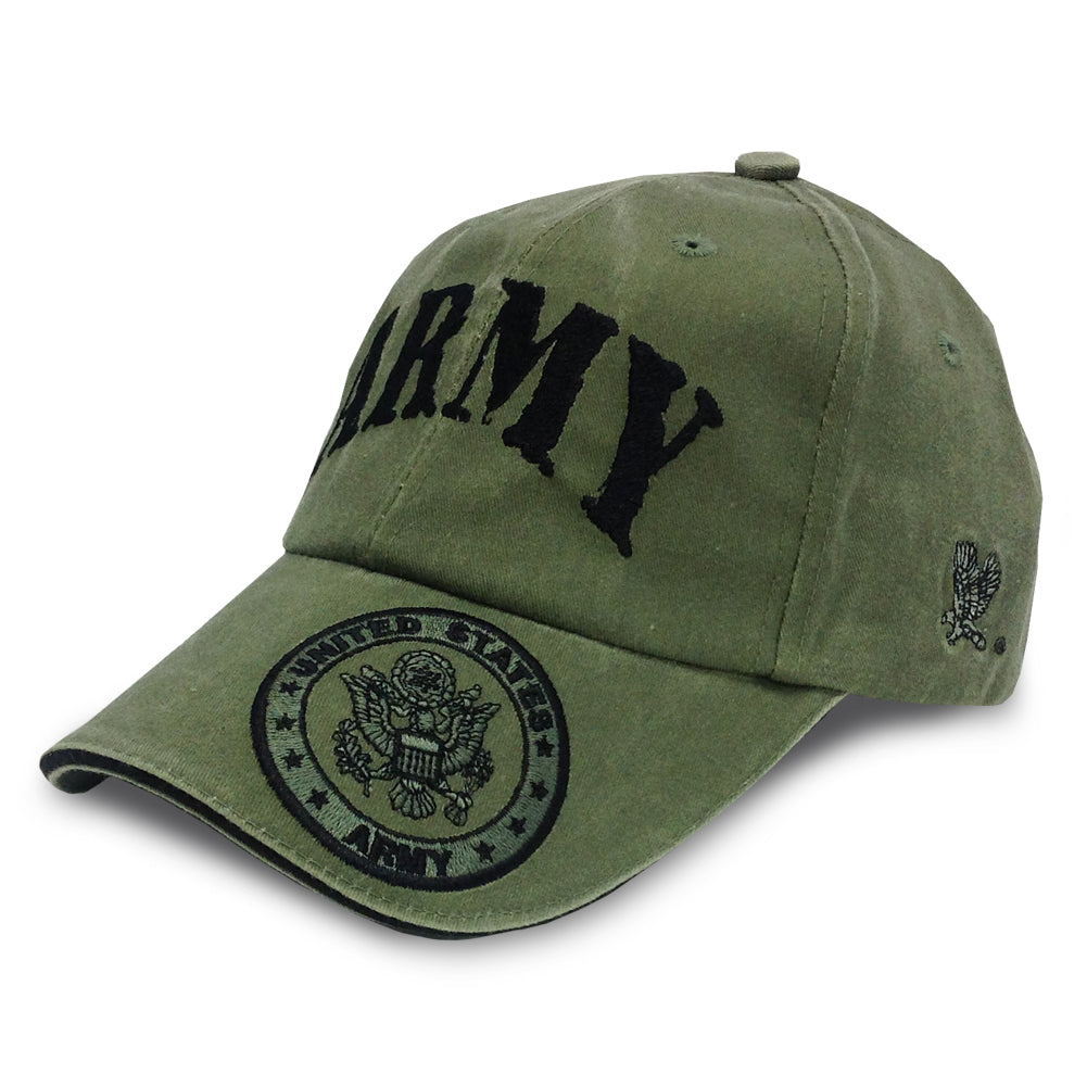 Army Crest On Bill Hat