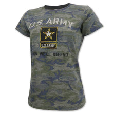 Load image into Gallery viewer, ARMY LADIES VINTAGE STENCIL T-SHIRT (CAMO) 1