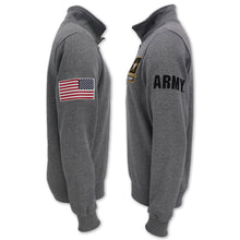 Load image into Gallery viewer, ARMY STAR EMBROIDERED FLEECE 1/4 ZIP (GREY)