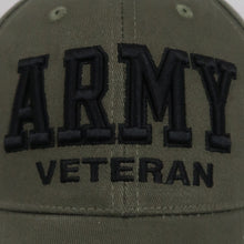 Load image into Gallery viewer, Army Veteran Low Profile Hat (OD Green)