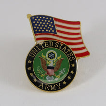 Load image into Gallery viewer, Army Waving Flag Seal Lapel Pin