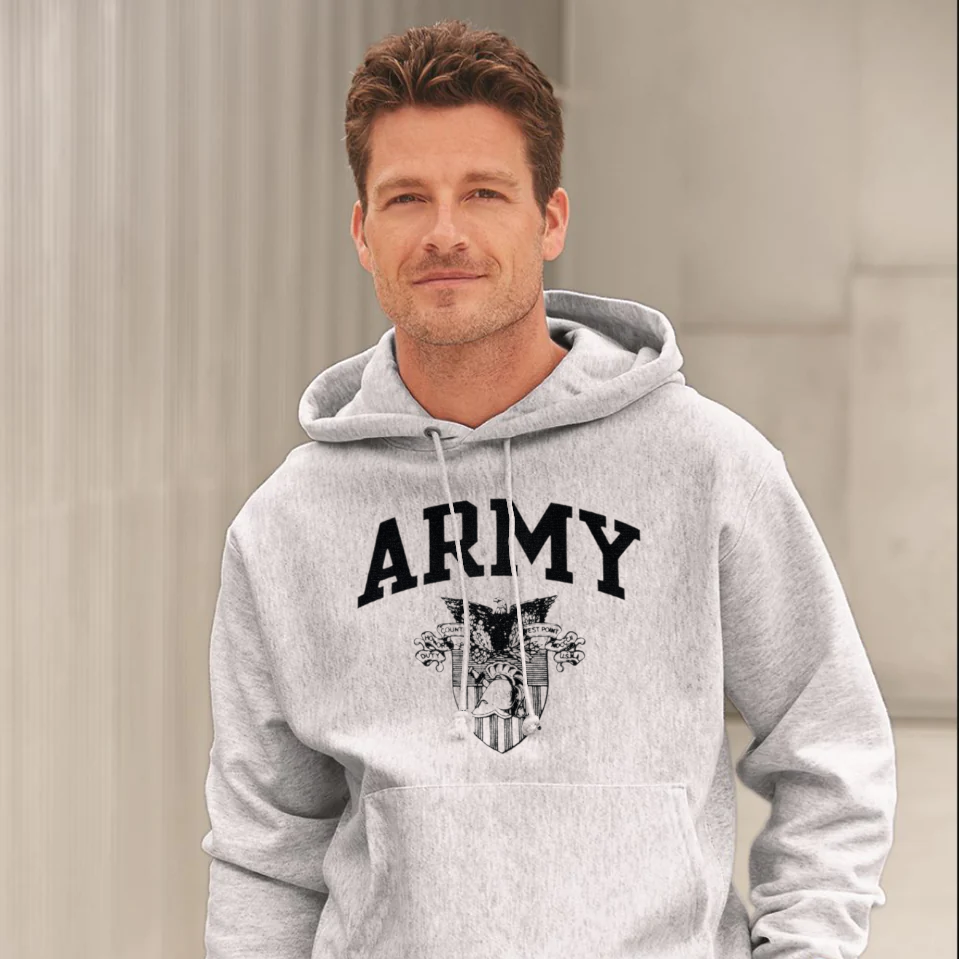 Army West Point Champion Reverse Weave Hood Ash