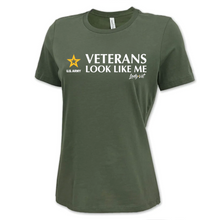 Load image into Gallery viewer, Army Lady Vet Looks Like Me Ladies T-Shirt