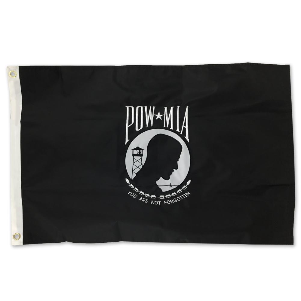 POW MIA 2 SIDED EMBROIDERED FLAG (2'X3') 2