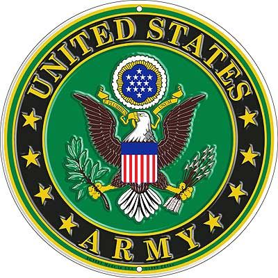 United States Army 12" Aluminum Sign