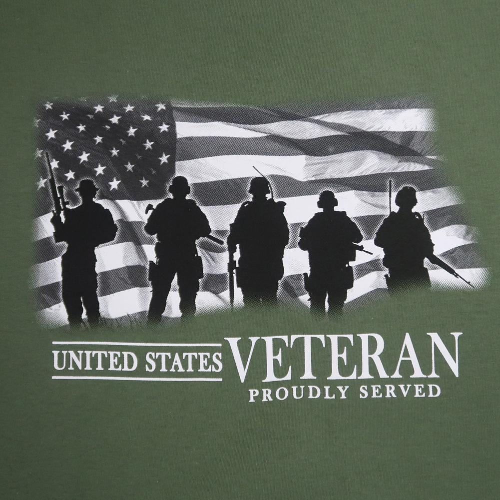 UNITED STATES VETERAN PROUDLY SERVED T-SHIRT (OD GREEN) 1