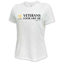 Load image into Gallery viewer, Army Lady Vet Looks Like Me Ladies T-Shirt